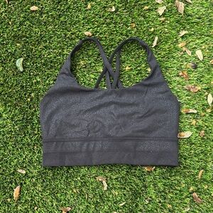 lululemon black speckled Sports Bra
